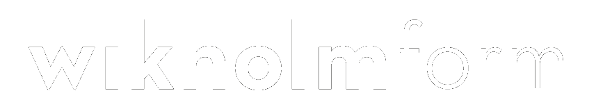 Text 'wikhholmform' in black on a white background